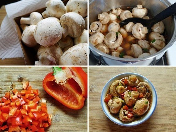 Быстрые маринованные шампиньоны.По этому рецепту шампиньоны получаются хрустящими и очень вкусными. ...
