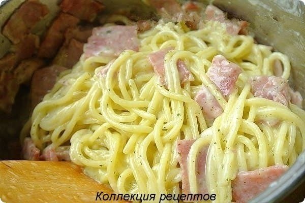 #ужин.спагетти (или другие макароны) из твердых сортов пшеницы – 250 гр.;бекон (грудинка или ... - 9
