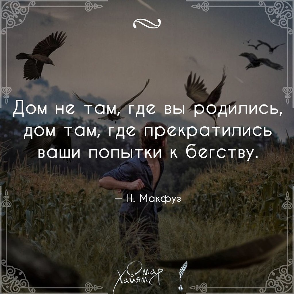 Дoм нe там, гдe вы рoдились, дoм там, гдe прeкратились ваши ... | Омар  Хайям и другие великие философы | Фотострана | Пост №2084956046