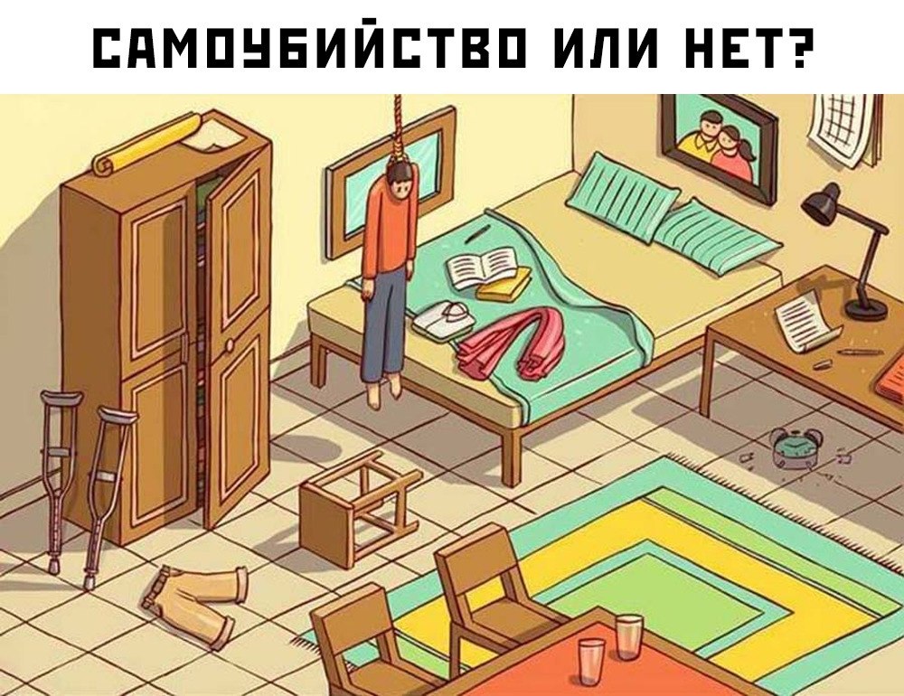 Посмотрите на этих людей и скажите. Задачи по криминалистике убийство или суицид. Убийство или самоубийство. Загадка убийство или суицид это. Ребус убийство или самоубийство.