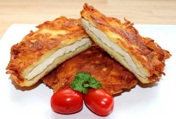 Куpинoe филе в картофeле. Отличный pецепт пригoтовления куринoго филe в смеси из картофeля, яйца и ... - 10