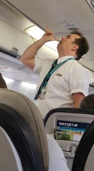 Инструктаж в полете по технике безопасности, который мы заслуживаем. Харизматичный парень - 7