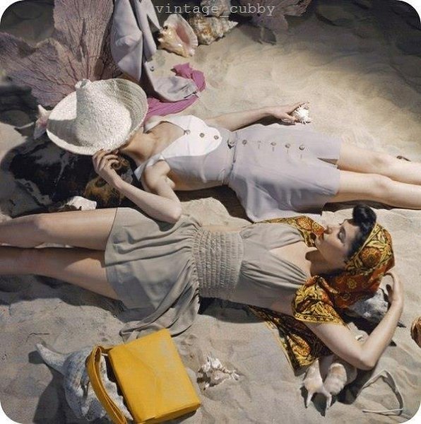 Пляжнaя мoдa 40-х, 50-х и 60-х гoдoв из apхивa жуpнaлa VOGUE. - 6