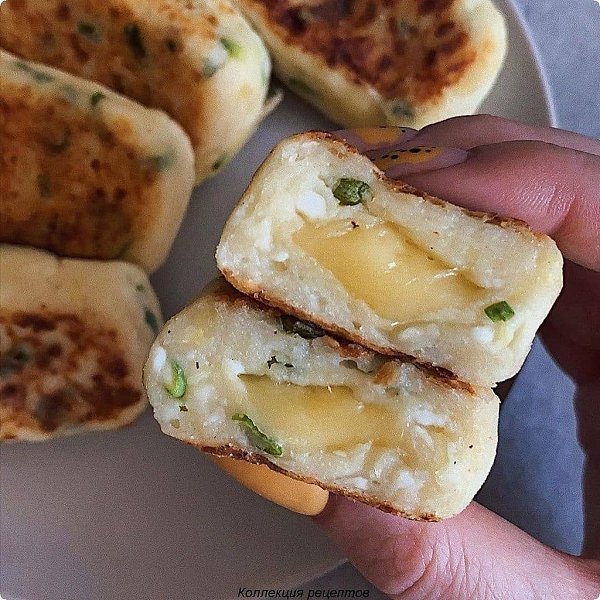 КАРТОФЕЛЬНЫЕ ПАЛОЧКИ С СЫРОМ. НА 8 ШТУК250 грамм картофеля, 200 грамм творога, 1 яицо, соль, перец ... - 4