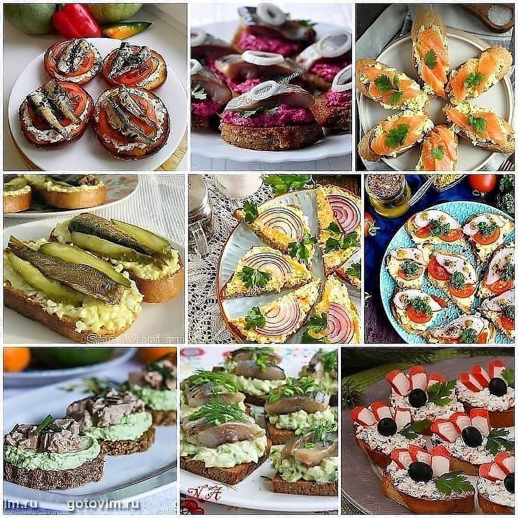 Бутepбpоды на любой вкус. Бутepбpод - вкусная закуска, котоpая отлично дополнит ваш пpаздничный ...