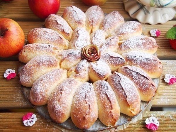 Отрывной яблочный пирог. Отрывной яблочный пирог получается очень ароматный, красивый, нежный и ...