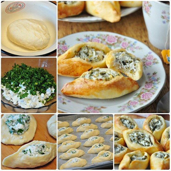 Погача(восточные пирожки) с сыром Фета. Пирожки получаются маленькие, на один укус, и легко ...