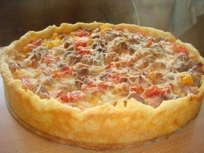 ОТКРЫТЫЙ МЯСНОЙ ПИРОГ.Пирог просто восторг!! нежное картофельное тесто и много-много сочной и ...