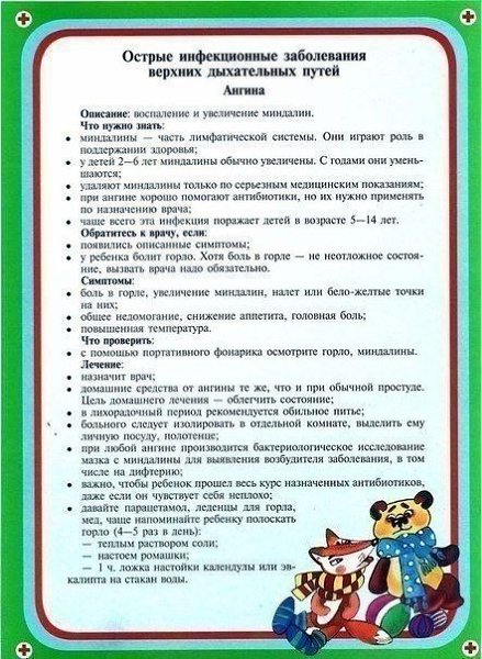 Памятка маме. Детские болезни. 1.Ангина. 2.Ветряная оспа. 3.Дифтерия. 4.Коклюш. 5.Корь. 6.Краснуха. ... - 2