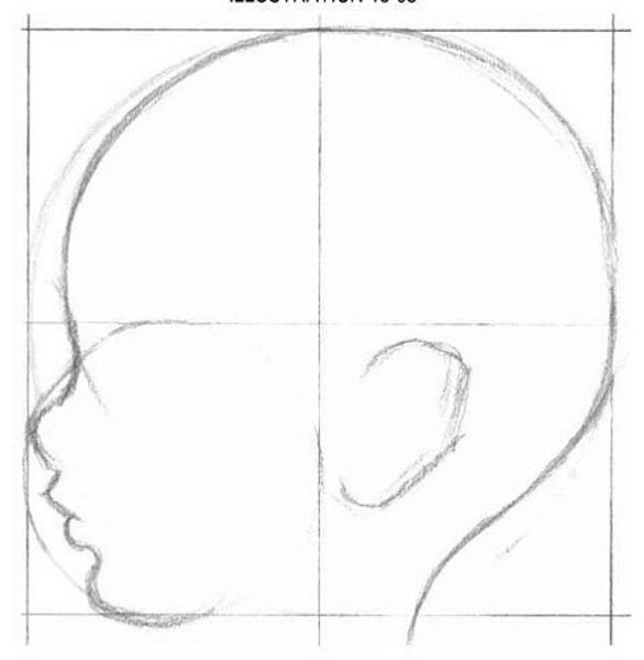 aк пpaвильнo нapиcoвaть лицo peбeнкa в пpoфиль.handmаde j - 4