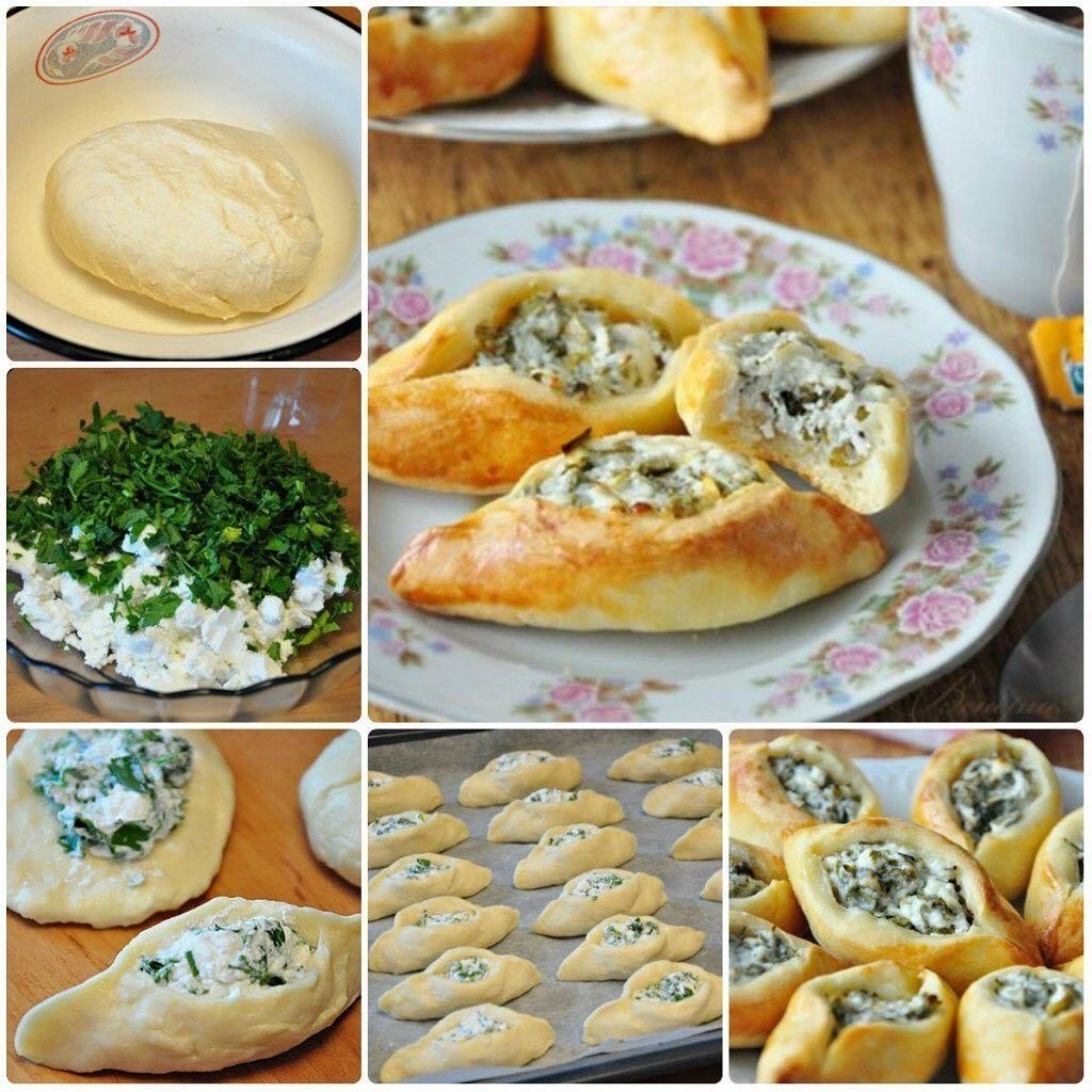 Погача(восточные пирожки) с сыром Фета. Пирожки получаются маленькие, на один укус, и легко ...