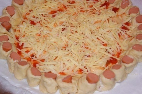 НАРЯДНЫЙ ПИРОГ С КУРИЦЕЙ.ИНГРЕДИЕНТЫ:для теста: 100 мл.молока(нагреть до 30