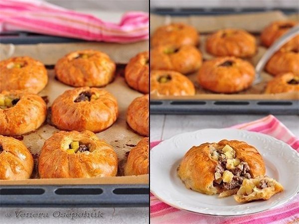 Вак балиш (маленькие пироги с мясом и картошкой). Я сегодня со своими любимыми пирогами!))) Они у ...
