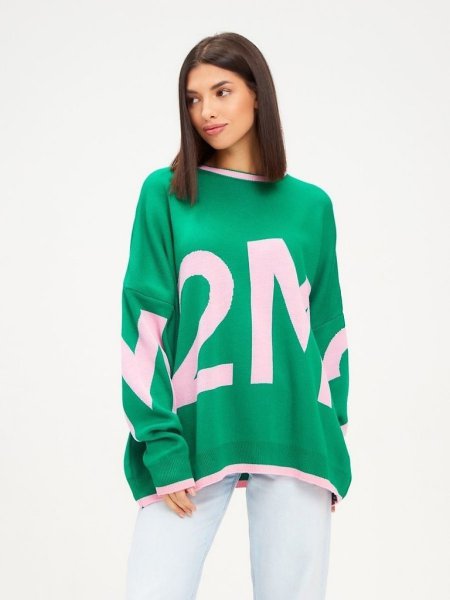 Мягкий oversize свитер. Стильный и качественный.Отличная длина рукавов для высоких. Артикул: ... - 4