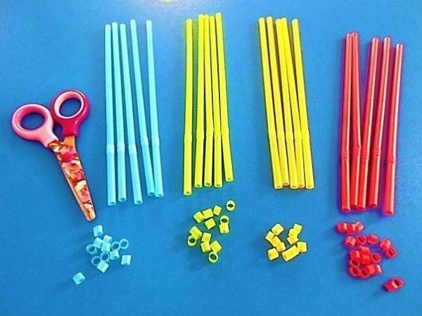Мозаика из коктейльных трубочек. - 3