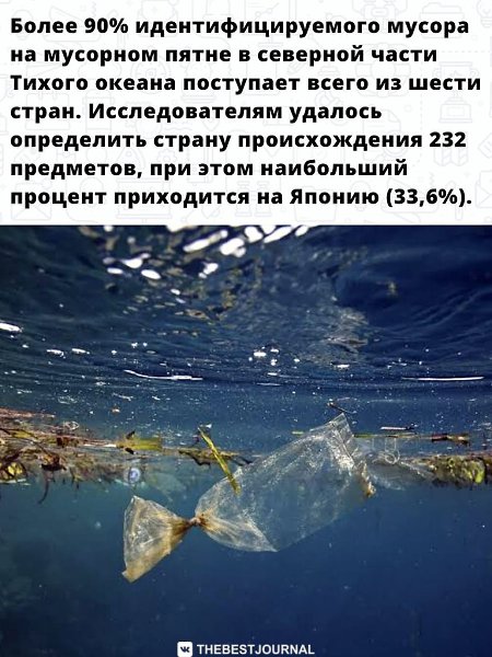 Из чего образуются мусорные пятна в океане