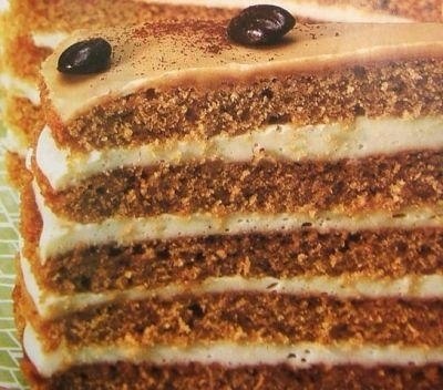 Торт «Мокка-панакотта». Ингредиенты: Тесто. 300 гр мягкого масла сливочного 300 гр сахара 1 пачка ...