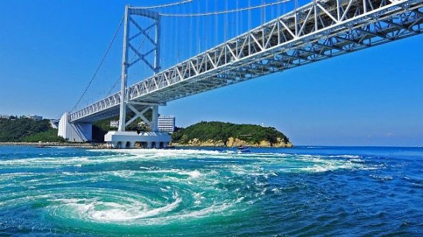 Интересно.Великие водовороты Внутреннего Японского моря ! Когда во время приливов и отливов воды ... - 2