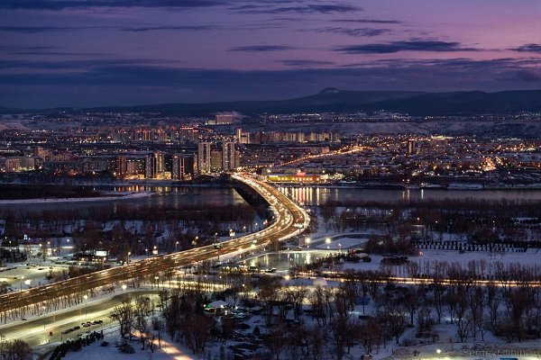 Ночной Красноярск.Фото: Сергей Филинин Поделиться новостью: vk.cc/cAf8Kc ... - 2