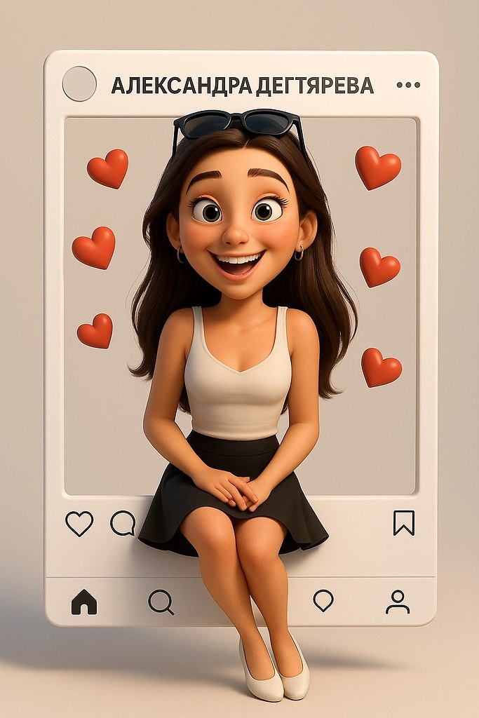 Супер трендовый портрет в мультяшном стиле для твоей любимой. Порадуй ее не просто вещью, а самыми ...