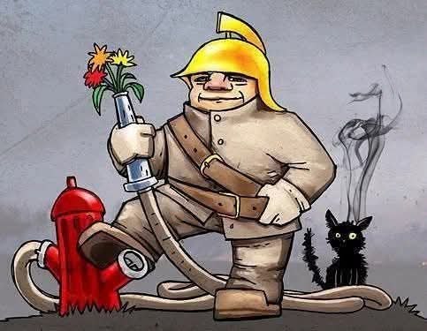 :) СЛАВА СЭ.Пожарная историяНа въезде в Юрмалу стояла когда-то женщина-инспектор, имевшая форму ...