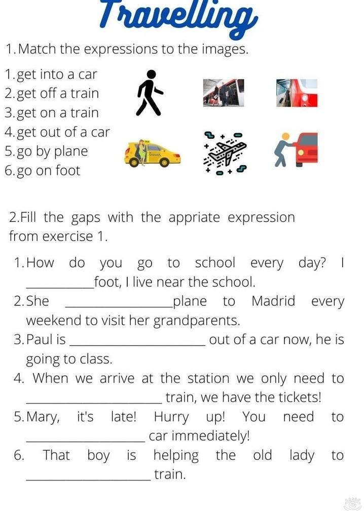 Travel and Holidays worksheets - 2