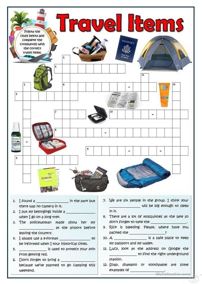 Travel and Holidays worksheets - 4