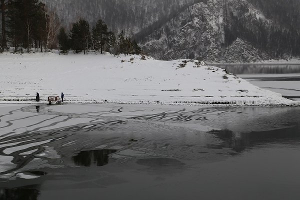 Красноярское водохранилище (27.01.25г.). Поделиться новостью: vk.cc/cAf8Kc ... - 3