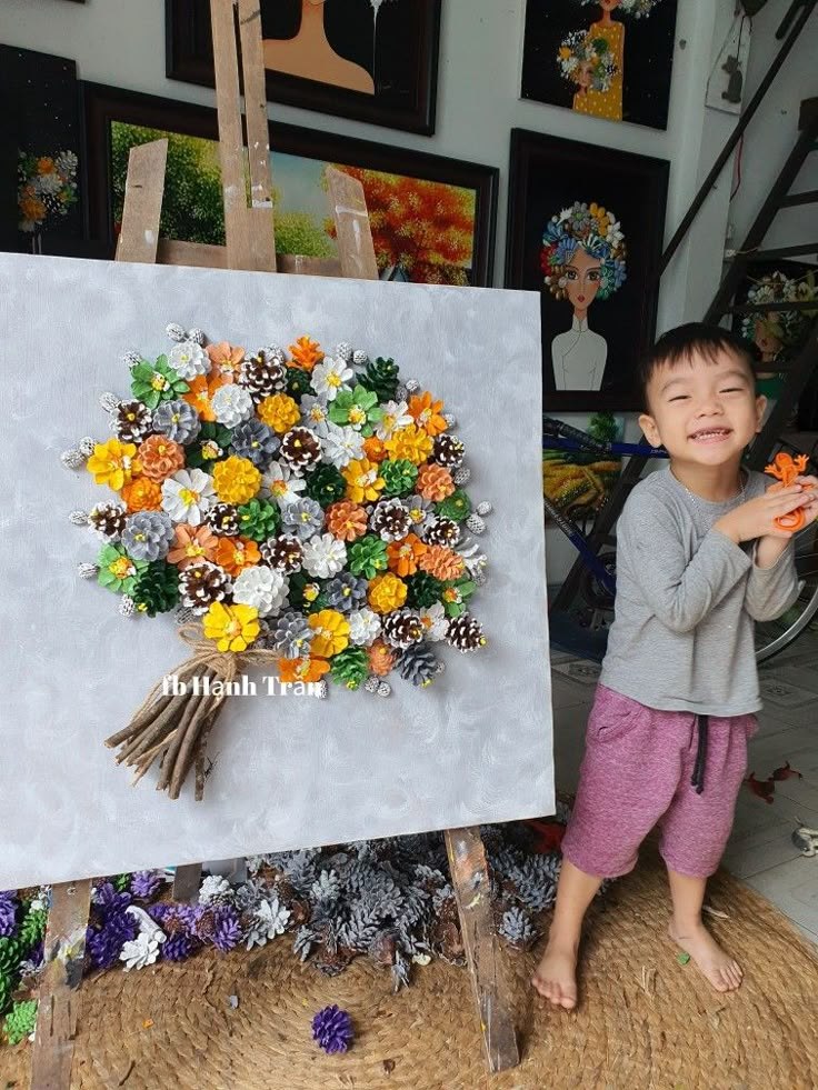 Пано из шишек