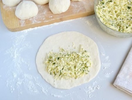 Вкусные кутабы с сыром и зеленью .Ингредиенты -Сметана 15% — 450 гр. -Мука — 300 гр. -Растительное ... - 3