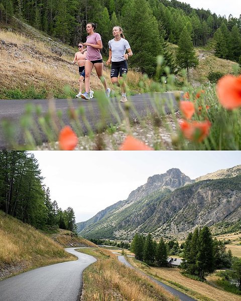 Женская сборная Франции проводит тренировочный сбор в горах. - 9