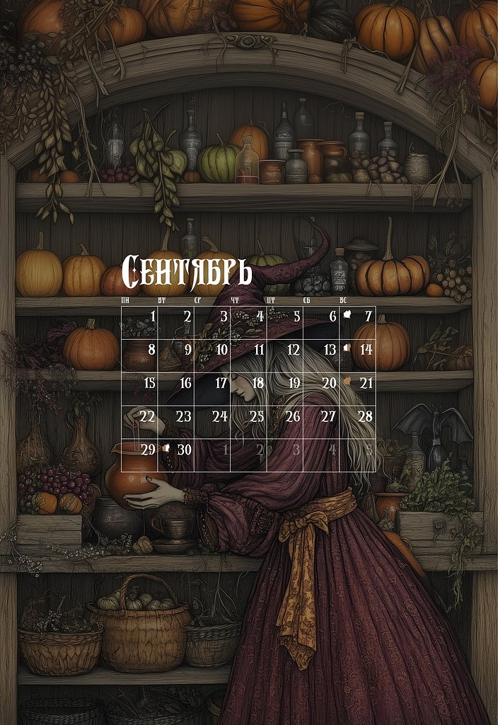 Подборка календарей на сентябрь