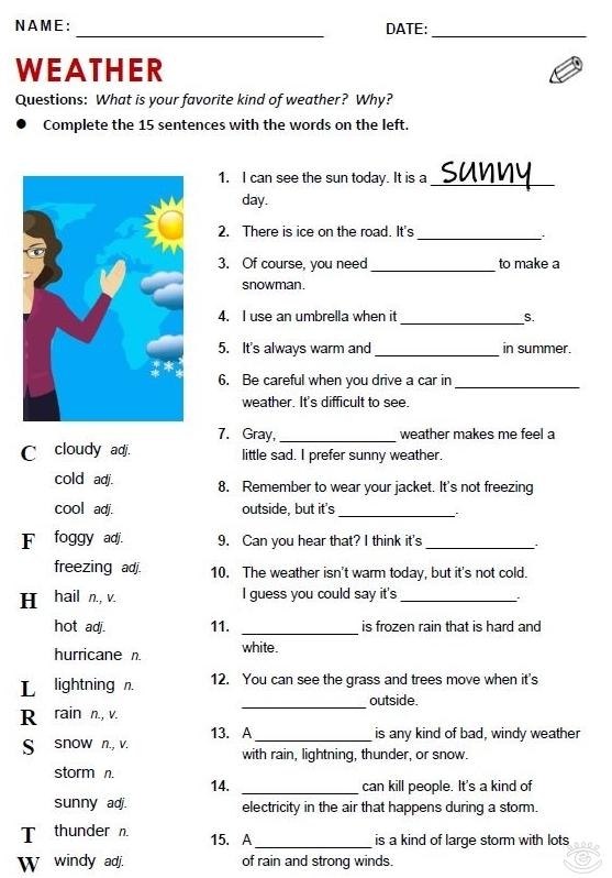 Vocabulary worksheets - 4