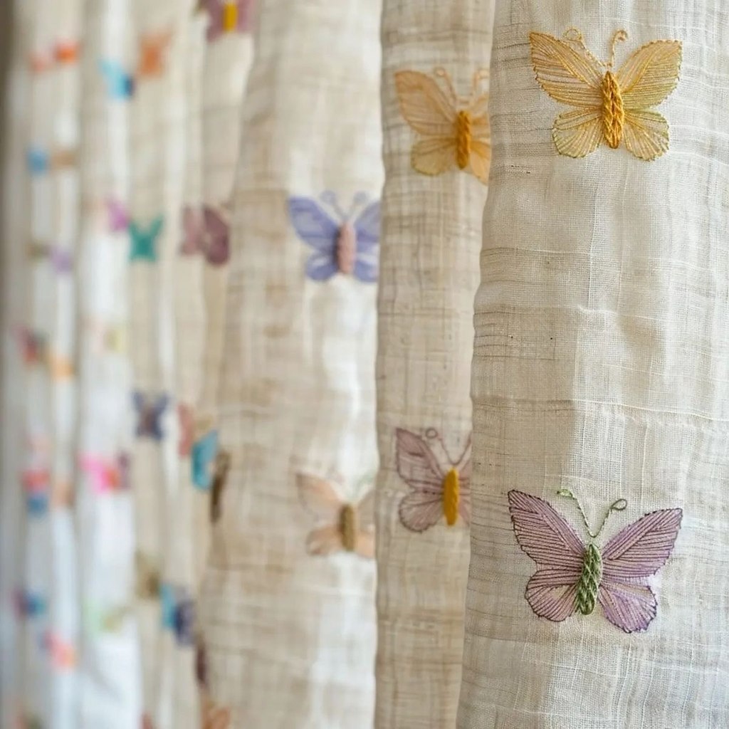 Вышивка на шторах своими руками — это способ добавить в интерьер нежности, уюта и индивидуальности. ... - 6