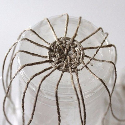 Корзинка из джутового шпагата - 3