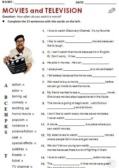 Vocabulary worksheets