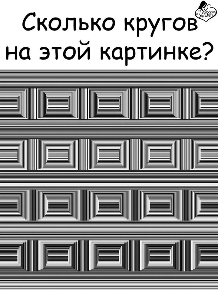 А вы сможете увидеть круги? Напишите в комментариях сколько кругов за какое время вам удалось их ...