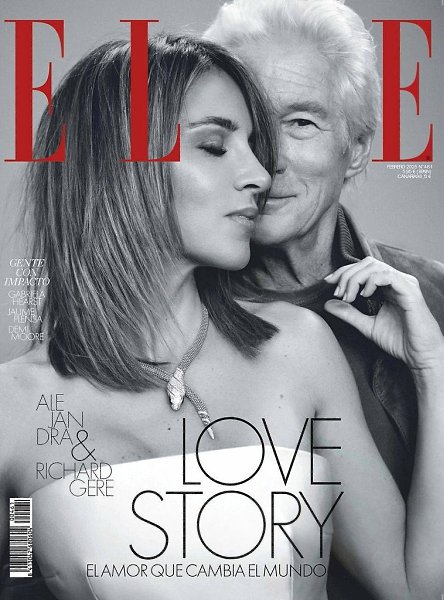 Ричард Гир и его супруга Алехандра Силва на страницах испанского ELLE