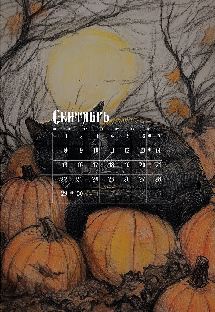 Подборка календарей на сентябрь - 3