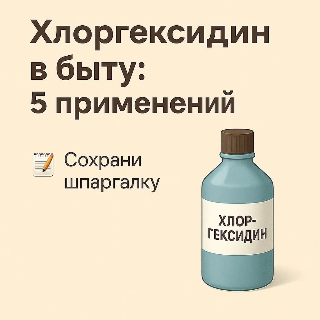 Сохраните эту шпаргалку! Хлоргексидин — копеечное средство из аптеки, которое в быту заменяет ...