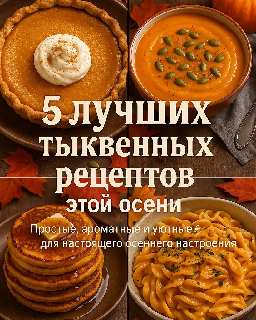 Осень — время, когда хочется уюта, ароматов корицы и чего-то тёплого, домашнего и вкусного. А тыква ...
